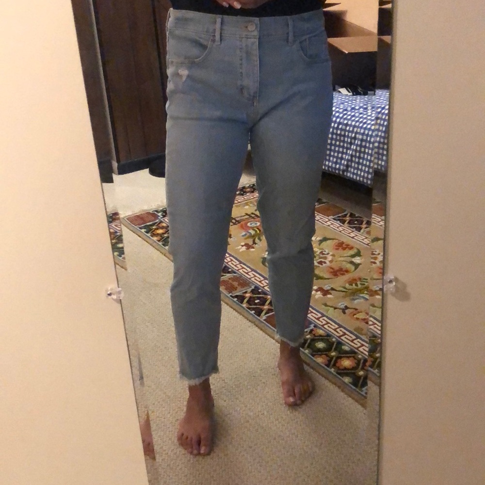 LOFT Modern Skinny Crop Jean w/frayed hem